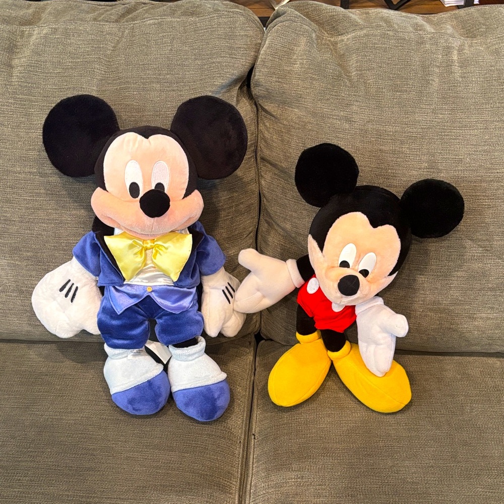 Mickey Mouse plushies